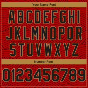 Custom Red Black-Old Gold Authentic City Edition Basketball Jersey