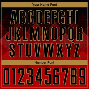 Custom Red Black-Old Gold Round Neck Sublimation Basketball Suit Jersey