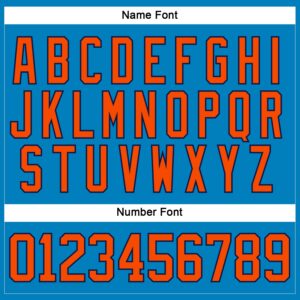 Custom Blue Orange-Navy Hockey Lace Neck Jersey