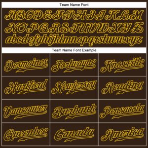 Custom Brown Brown-Gold Authentic Baseball Jersey