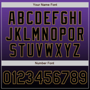 Custom Purple Black-Old Gold Authentic Fade Fashion Baseball Jersey