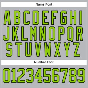 Custom Gray Neon Green-Black Hockey Lace Neck Jersey
