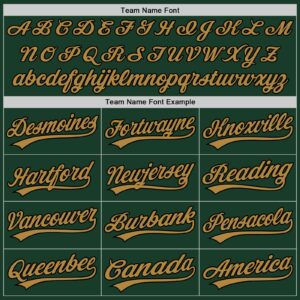 Custom Green Old Gold-Black Authentic Baseball Jersey