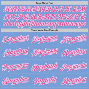 Custom Light Blue Pink Pinstripe Pink-White Authentic Baseball Jersey