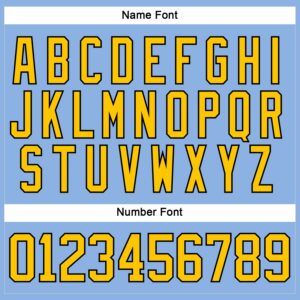 Custom Light Blue Yellow-Black Hockey Lace Neck Jersey