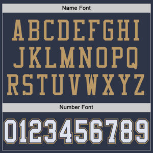 Custom Navy White-Old Gold Mesh Authentic Throwback Football Jersey