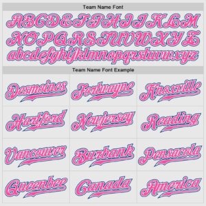 Custom White Pink Pinstripe Royal-Pink Authentic Raglan Sleeves Baseball Jersey