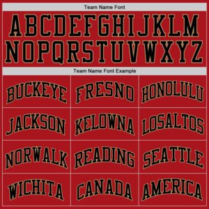 Custom Red Black-Old Gold Authentic Throwback Basketball Jersey