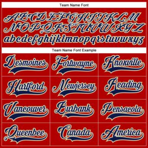 Custom Red Navy-Old Gold Hockey Lace Neck Jersey