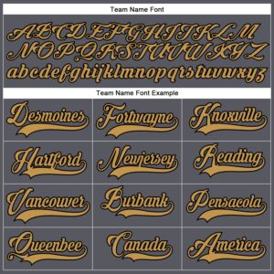 Custom Steel Gray Old Gold-Black Hockey Lace Neck Jersey