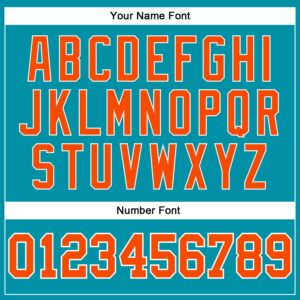 Custom Teal White Pinstripe Orange Authentic Basketball Jersey