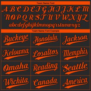 Custom Black Orange Authentic Baseball Jersey