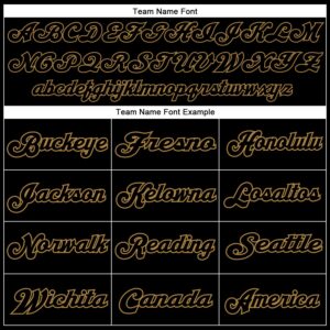 Custom Black Black-Old Gold Mesh Authentic Throwback Football Jersey