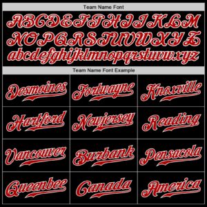 Custom Black Red-White Authentic Baseball Jersey