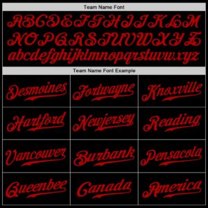 Custom Black Red Authentic Baseball Jersey