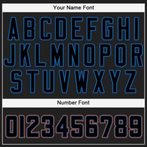 Custom Black Powder Blue-Orange Baseball Jersey