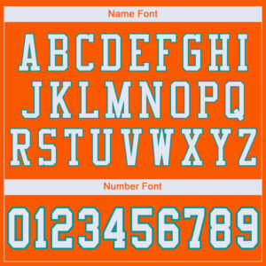 Custom Orange White-Aqua Mesh Authentic Football Jersey