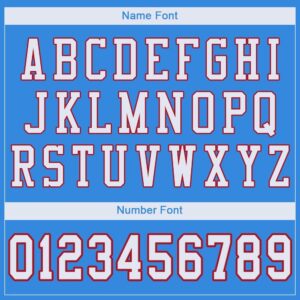 Custom Powder Blue White-Red Mesh Authentic Football Jersey