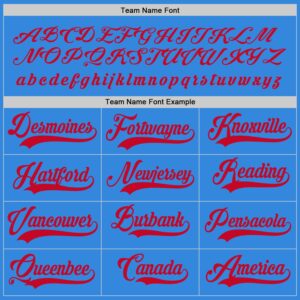Custom Powder Blue Red Hockey Jersey